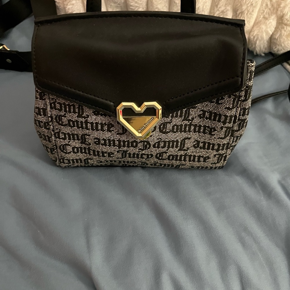 Juicy Couture Black and Gray Crossbody Bag